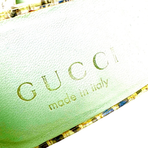 Gucci Vintage Python Ankle Strap Block High Heels SZ 7 - Picture 9 of 15